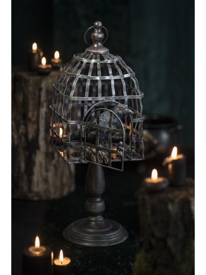 BIRD CAGE ON STAND 18CM X 18CM X 51CM