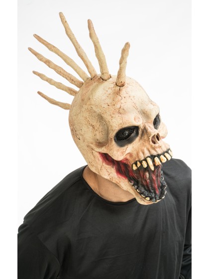 MASQUE LATEX TETE DE MORT PUNK 22CM X 45CM
