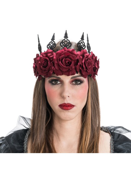 RED ROSES CROWN HEADBAND 30CM X 14CM