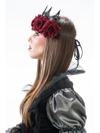 RED ROSES CROWN HEADBAND 30CM X 14CM