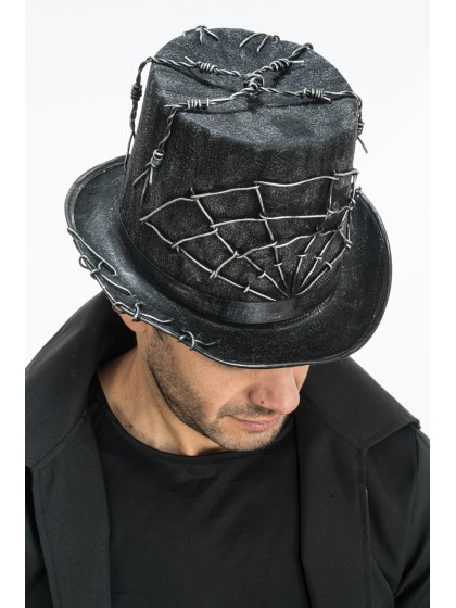 CHAPEAU FIL TOILE ARAIGNEE 26CM X 30CM X 16CM