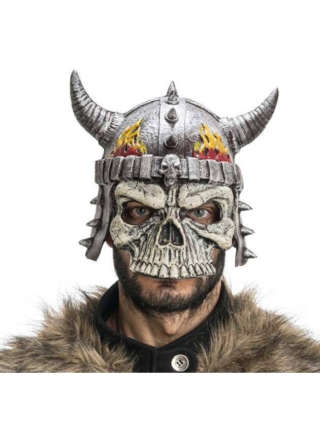 CASQUE VIKING TETE DE MORT MOUSSE DE LATEX 25CM X 20CM X 23CM