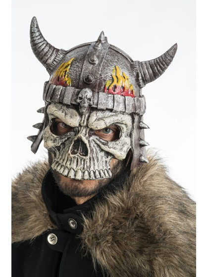 CASQUE VIKING TETE DE MORT MOUSSE DE LATEX 25CM X 20CM X 23CM