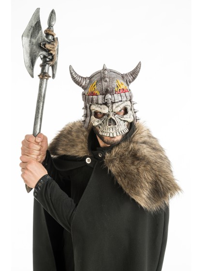 LATEX RUBBER SKULL VIKING HELMET 25CM X 20CM X 23CM