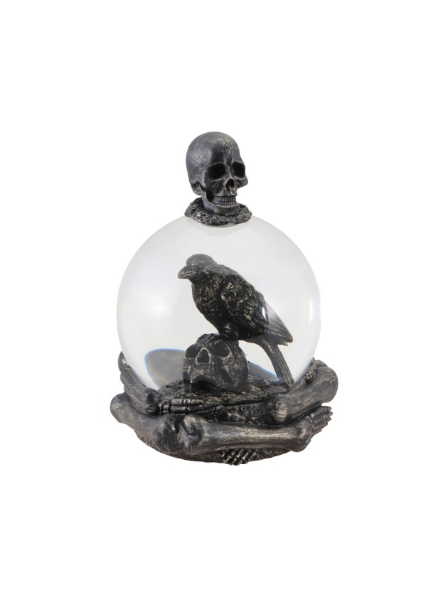 BRONZE RAVEN WATER BALL DIA 11CM X 16CM