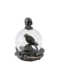 BRONZE RAVEN WATER BALL DIA 11CM X 16CM