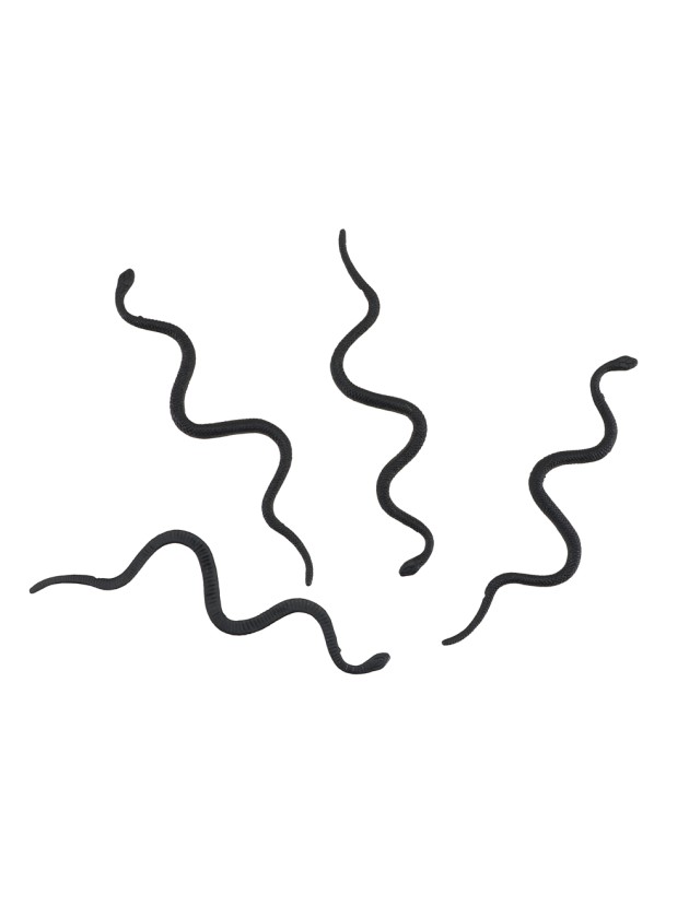 SET 12 SCHLENGELN SCHWARZ 14.5CM