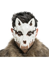 MASKE WOLF SKELETT WEISS 18CM X 9CM X 19CM