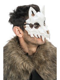 MASKE WOLF SKELETT WEISS 18CM X 9CM X 19CM