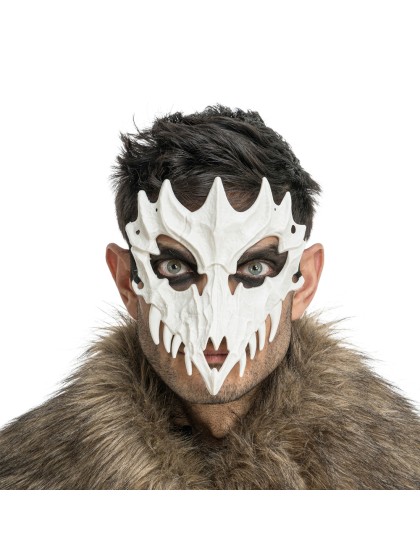 MASKE DRACHE SKELETT WEISS 15CM X 9CM X 17CM