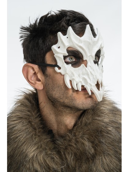 MASKE DRACHE SKELETT WEISS 15CM X 9CM X 17CM