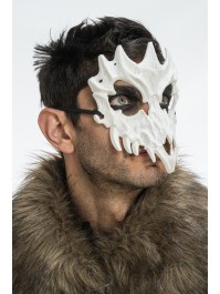 MASQUE DRAGON SQUELETTE BLANC 15CM X 9CM X 17CM