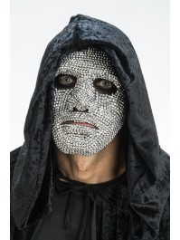 MASQUE NO ID AVEC STRASS ARGENTE 17.5CM X 10CM X 17CM