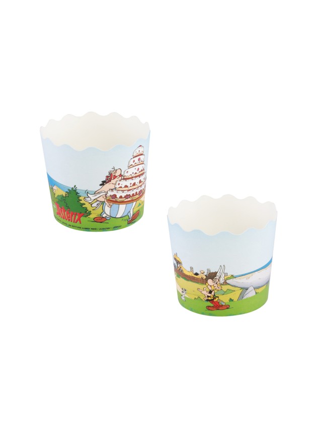 SET 12 MOULES A CUPCAKES PAPIER ASTERIX® DIA 6CM/7.5CM X 6CM