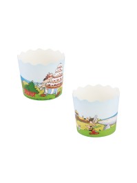 SET 12 PAPER CUPCAKE MOULDS ASTERIX® DIA 6CM/7.5CM X 6CM