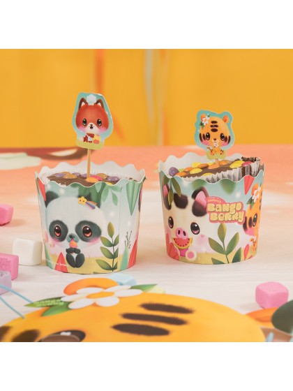 SET 12 FORM CUPCAKES PAPIER BANGOBERRY © DIA 6CM/7.5CM X 6CM
