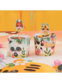 SET 12 PAPER CUPCAKE MOULDS BANGOBERRY © DIA 6CM/7.5CM X 6CM