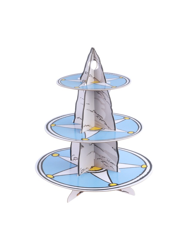 SUPPORT A MIGNARDISES MENHIR PAPIER ASTERIX® DIA 30.5CM/24.5CM/18CM X 33CM