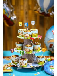 SUPPORT A MIGNARDISES MENHIR PAPIER ASTERIX® DIA 30.5CM/24.5CM/18CM X 33CM