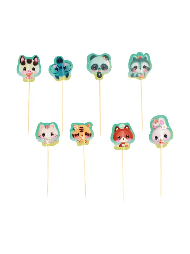 SET 8 PICKS CUPCAKES BANGOBERRY © 3CM X 8CM