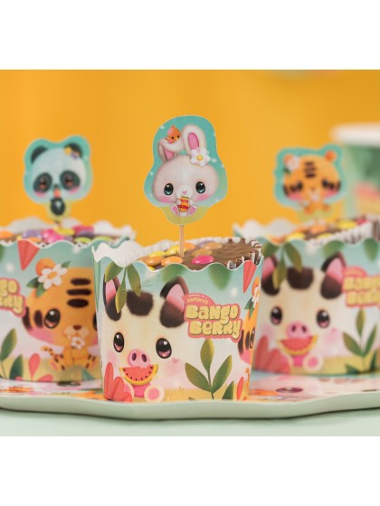 SET 8 PICKS CUPCAKES BANGOBERRY © 3CM X 8CM