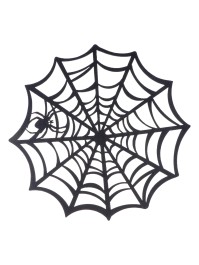 BLACK SPIDER WEB PLACEMAT IN FELT DIA 38CM