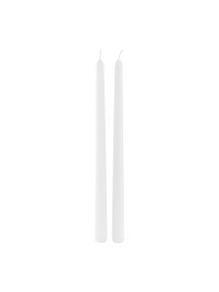 PACK 10 BOUGIES FLAMBEAU BLANC 8H DIA 2CM X 30CM