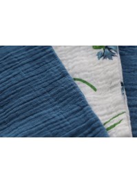 4 SERVIETTEN BAUMWOLLKREPP BLAU DENIM 40CM X 40CM