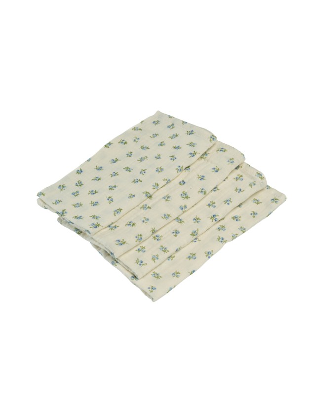4 SERVIETTEN BAUMWOLLKREPP MYOSOTIS 40CM X 40CM