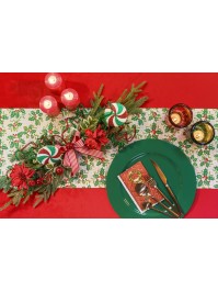 DELUXE VELVET RED TABLECLOTH 210GSM 145CM X 240CM