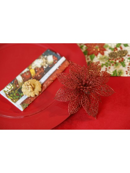 NAPPE VELOURS LUXE 210GSM ROUGE 145CM X 240CM