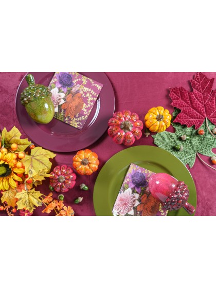 TISCHDECKE SAMT LUXUS 210GSM PLUM 145CM X 240CM