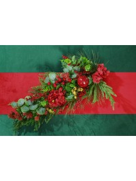 DELUXE VELVET GREEN TABLECLOTH 210GSM 145CM X 240CM