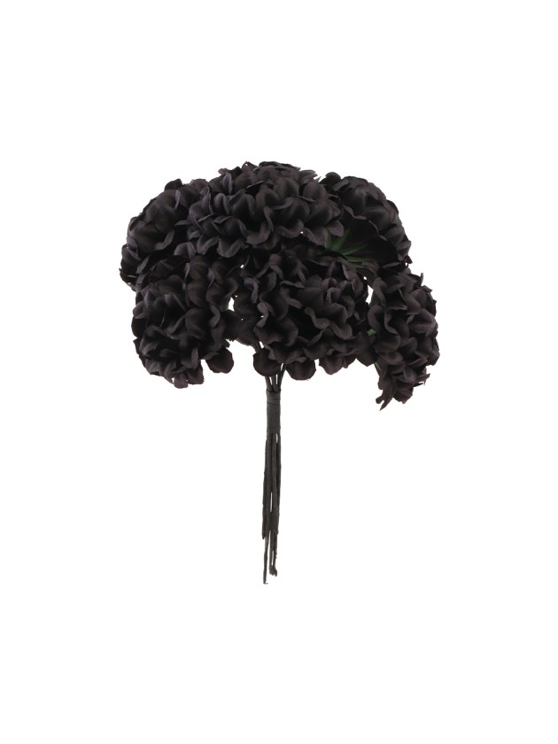 6 BLACK MINI HYDRANGEA 10CM X 4CM X 14CM