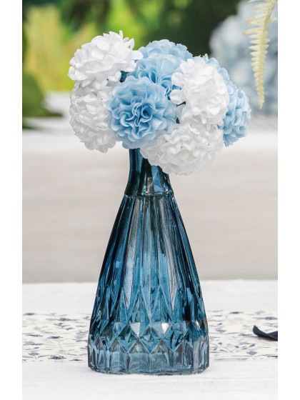 6 MINI HORTENSIEN BLAU CIEL CA. 10CM X 4CM X 14CM