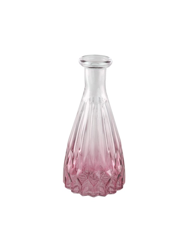 VASE ALEXANDRINE GLAS DEGRADE ROSA BLUSH DIA 6.8CM X 14.5CM