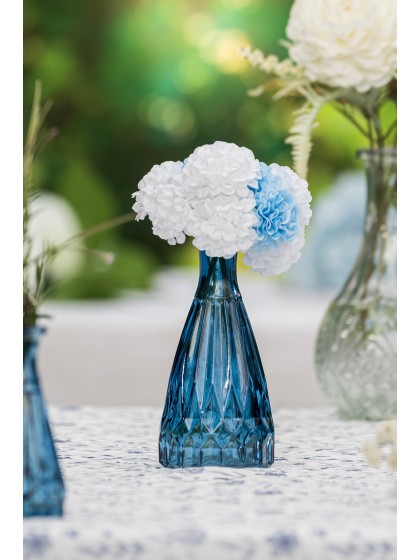 VASE ALEXANDRINE GLAS BLAU DENIM DIA 6.8CM X 14.5CM