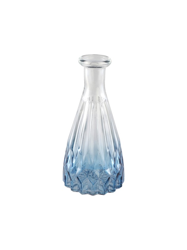 VASE ALEXANDRINE VERRE DEGRADE BLEU DIA 6.8CM X 14.5CM