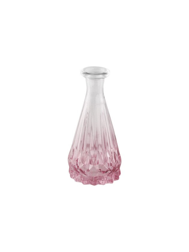MINI GRADIENT BLUSH PINK GLASS ALEXANDRINE VASE DIA 5CM X 10.7CM