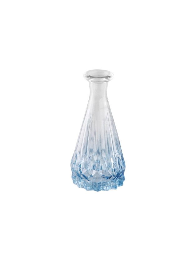MINI GRADIENT BLUE GLASS ALEXANDRINE VASE DIA 5CM X 10.7CM