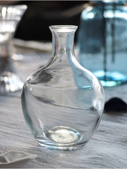 MINI VASE JEANNETTE GLAS TRANSPARENT DIA 7.5CM X 11CM