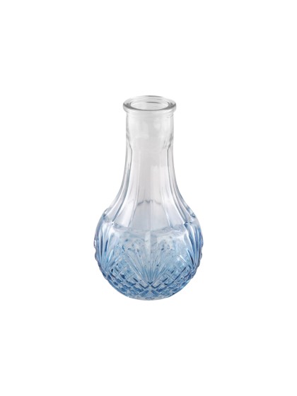 MINI VASE GLAS ALBERTINE DEGRADE BLAU DIA 6.5CM X 11.8CM