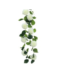 GIRLANDE 9 DAHLIEN WEISS 220CM