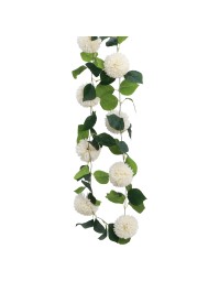 GIRLANDE 9 DAHLIEN ELFENBEIN 220CM