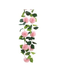 GIRLANDE 9 DAHLIEN ROSA 220CM