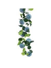 GIRLANDE 9 DAHLIEN BLAU 220CM
