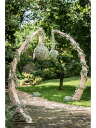 SET 2 STRUCTURES METALL HALB-LUNES GOLD DIA 180CM X 240CM