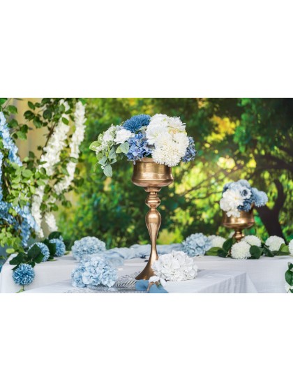 KUPPEL AUF FUSS MAJESTIC GOLD MATT BROSSE DIA 27.5CM X 58.5CM