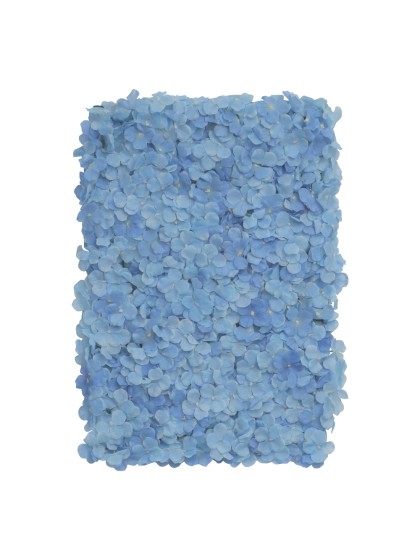 PANNEAU FLORAL FLEURS HORTENSIA BLEU 60CM X 40CM X 5CM