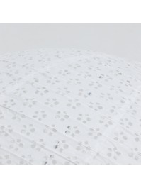 LATERNE PAPIER GM BLUMEN DURCHBROCHEN WEISS DIA 60CM X 56CM